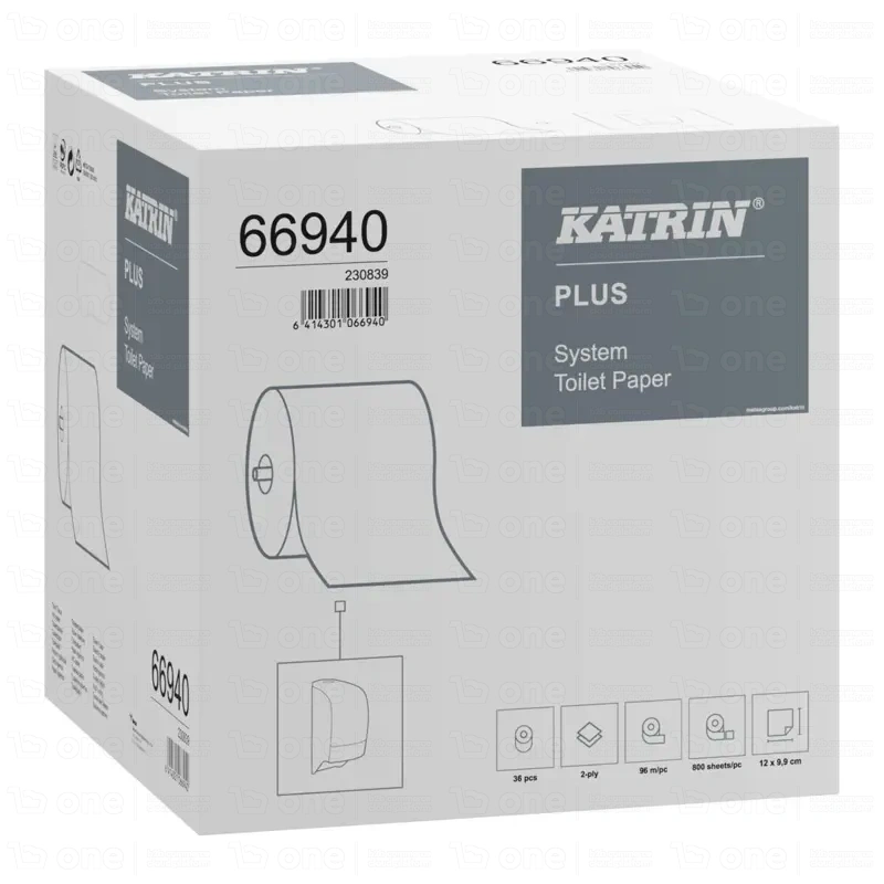 Papier toaletowy systemowy 96 m Ø13,5 cm 2-warstwowy super biały - 36 szt. MT66940 KATRIN