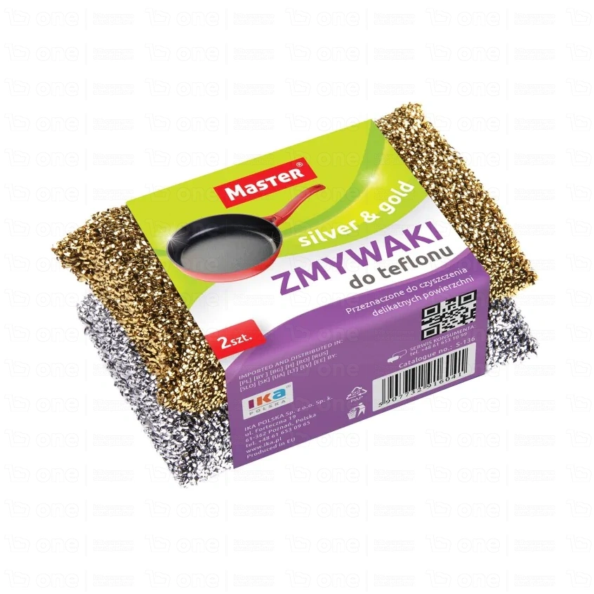Zmywaki do teflonu SILVER&GOLD 11,5x7,5 cm - 2 szt. S136 MASTER